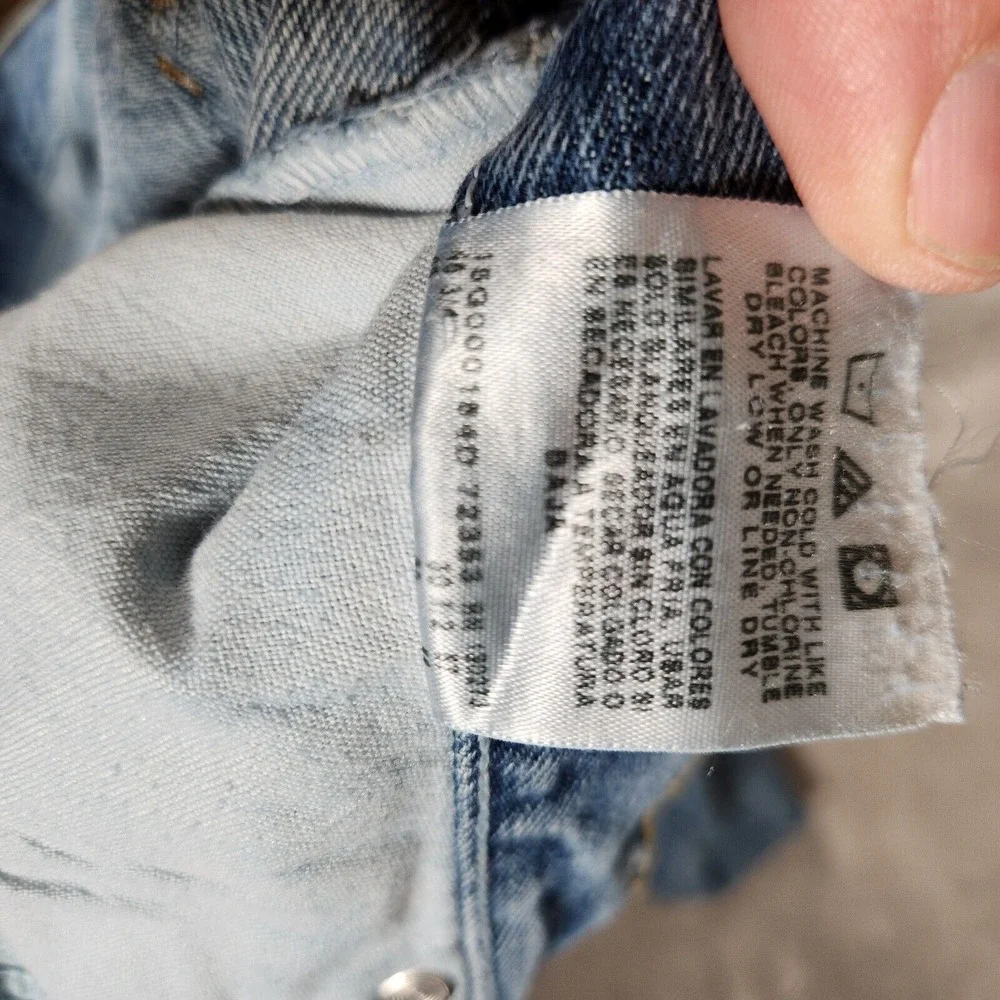 Wrangler Jeans Men's 44X30 Relaxed Fit 97601VR‎ Blue Pre-Owned STAIN
